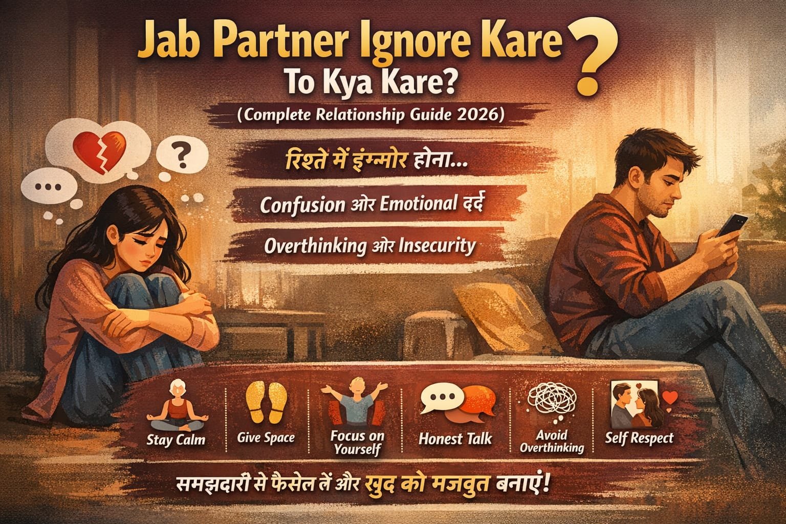 sad girl feeling ignored by partner relationship problem guide 2026 Hindi tips love advice