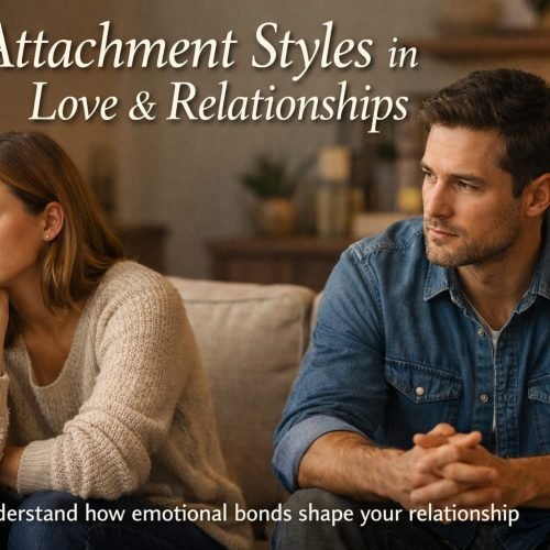 Realistic couple showing emotional distance and connection, attachment styles in relationships, relationship psychology concept